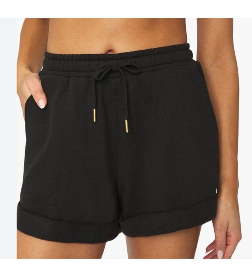 WeWoreWhat Seamless Pull On Sweat Short Womens Small Black New Athletic
